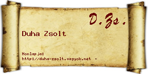 Duha Zsolt névjegykártya